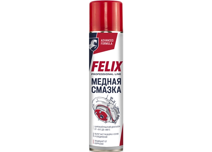 Смазка медная высокотемпературная  (400мл) FELIX аэрозоль