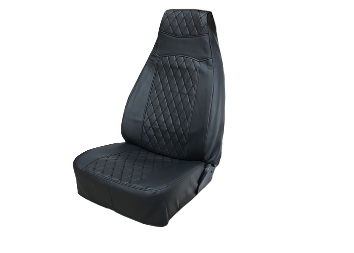 Чехол сиденья водителя для а/м Газель 3302 (черный) экокожа стеганая