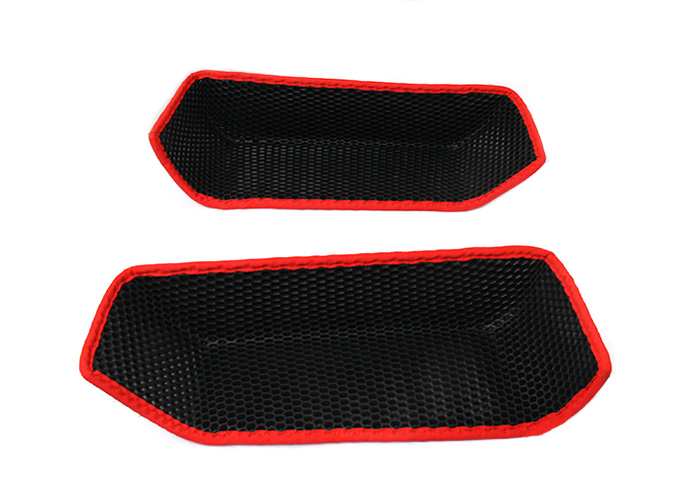 Ковры на пороги для а/м Газель 3302 (черный + красный кант) материал EVA 3D формованные к-т 2шт.