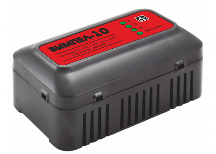 Зарядное устройство для аккумуляторов авто «Вымпел-10» (автомат,1.2А,12В, индикатор светодиод) для литий-ионных литий-полимерных АКБ