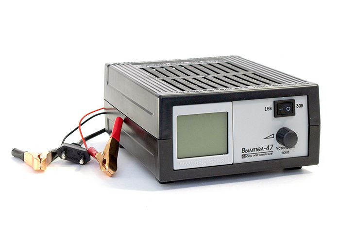 Зарядно- предпусковое устройство для аккумуляторов авто «Вымпел-47» (автомат, 0-20А, 15/30В, индикатор ЖК)