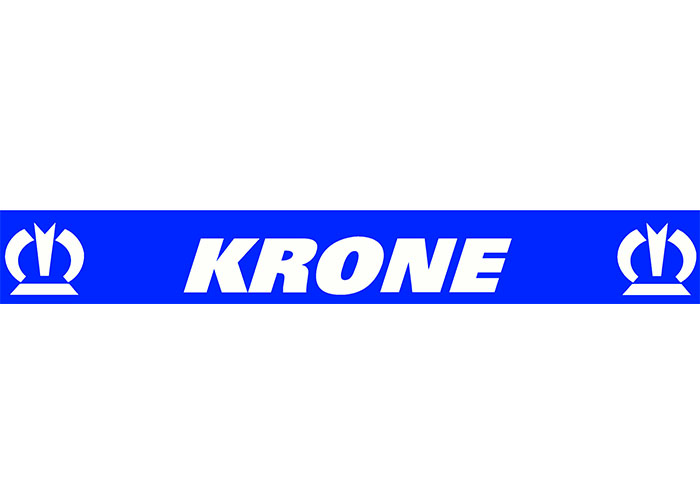 Брызговик задний для а/м Газель 3302 «длинномер» (2050*320мм) «KRONE» (белый на синем фоне)