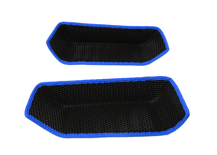 Ковры на пороги для а/м Газель 3302 (черный + синий кант) материал EVA 3D формованные к-т 2шт.