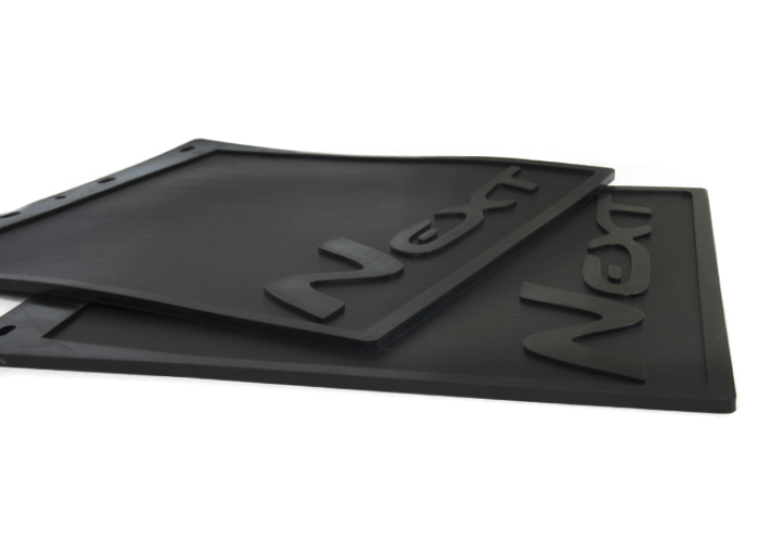Брызговик колеса задний для а/м Газель 3302 (400*400мм) резина, 3D объемный текст «Next» (черный) к-т 2шт.