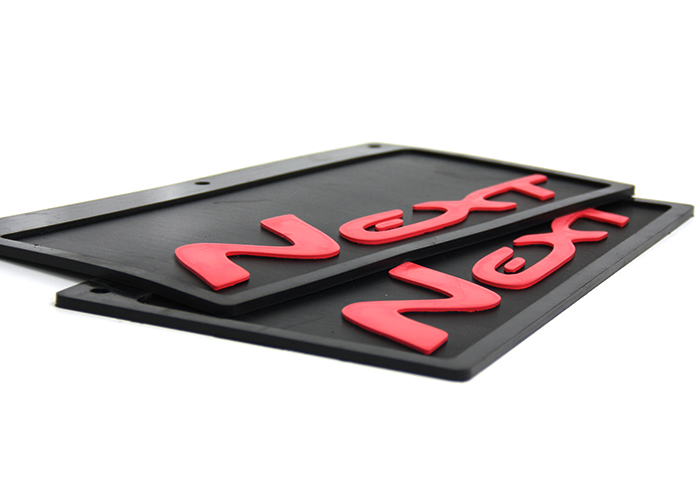 Брызговик колеса задний для а/м Газель 3302 (225*405мм) резина, 3D объемный текст «Next» (красный) к-т 2шт.
