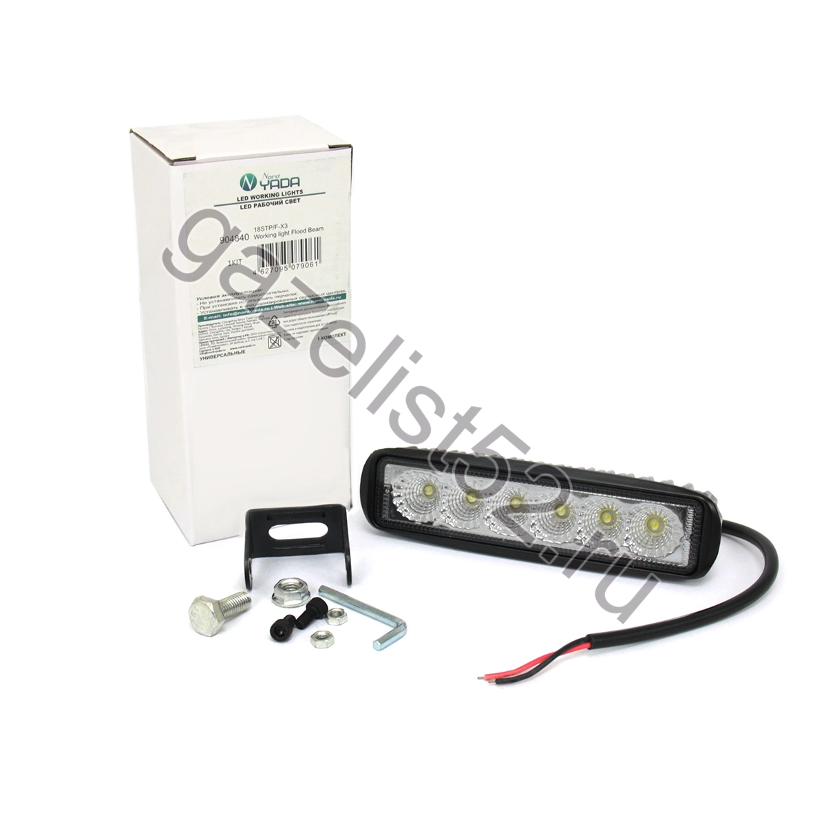 Фара светодиодная  6 LED (ближний свет) прямоугольная