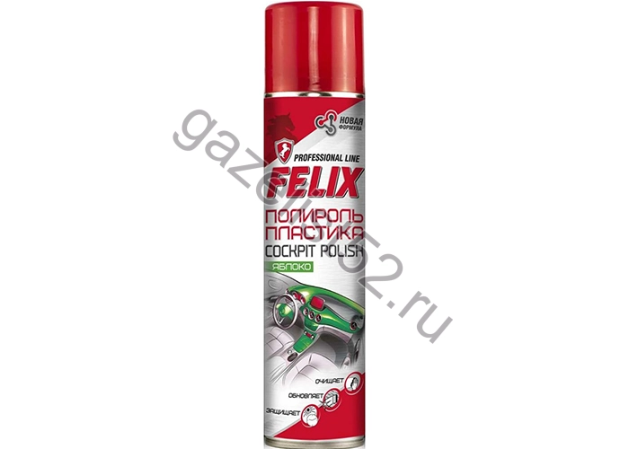 Полироль очиститель пластика Яблоко FELIX (400мл) аэрозоль